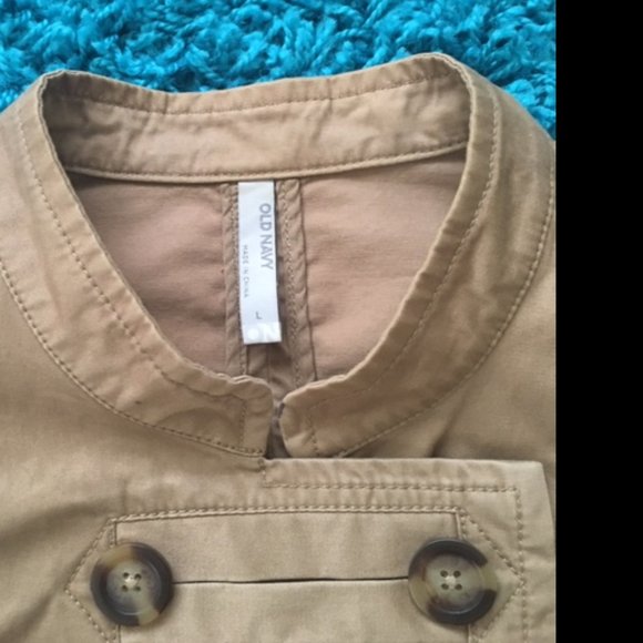 Old Navy Double-Breasted Tan Jacket - Picture 4 of 5